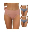 【送料無料】 アレグラ ケー レディース パンツ アンダーウェア 3 Packs Women's Hi-cut Ribbed High Waist Tummy Control Underwear Available In Plus Size Blue Light Red(4)