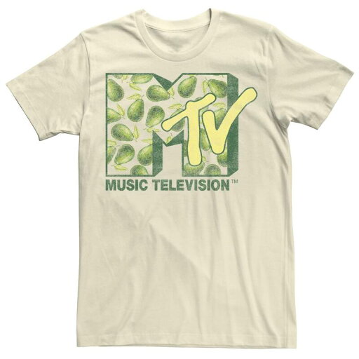 【送料無料】 ライセンス キャラクター レディース Tシャツ トップス Juniors' MTV Avocado Print MTV Logo Graphic Tee Natural 【送料無料】 ライセンス キャラクター レディース Tシャツ トップス Juniors' MTV Avocado Print MTV Logo Graphic Tee Natural