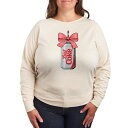 【送料無料】 ライセンス キャラクター レディース Tシャツ トップス Plus Size Diet Coke Can Bow Lightweight French Terry Sweatshirt Beige