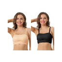 【送料無料】 アレグラ ケー レディース ブラジャー アンダーウェア 2 Packs Women's Strapless Bras Wirefree Adjus...
