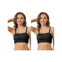 【送料無料】 アレグラ ケー レディース ブラジャー アンダーウェア 2 Packs Women's Strapless Bras Wirefree Adjus...