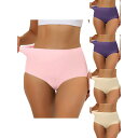 【送料無料】 アレグラ ケー レディース パンツ アンダーウェア 5 Packs Women's Elastic High-waisted Brief Brea...