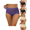 【送料無料】 アレグラ ケー レディース パンツ アンダーウェア 5 Packs Women's Elastic High-waisted Brief Brea...