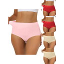 【送料無料】 アレグラ ケー レディース パンツ アンダーウェア 5 Packs Women's Elastic High-waisted Brief Brea...