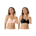 【送料無料】 アレグラ ケー レディース ブラジャー アンダーウェア 2 Packs Women's Underwire Lightly Bra Detacha...