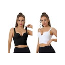 【送料無料】 アレグラ ケー レディース ブラジャー アンダーウェア 2 Packs Women's Sports Bra Wirefree Medium Su...