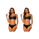 【送料無料】 アレグラ ケー レディース ブラジャー アンダーウェア 2 Packs Women's Lace Balconette Bra And Panty...