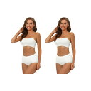 【送料無料】 アレグラ ケー レディース ブラジャー アンダーウェア 2 Packs Women's Bandeau Bra Set Removable Str...
