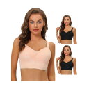 【送料無料】 アレグラ ケー レディース ブラジャー アンダーウェア 3 Packs Women's Full Coverage Wide Straps Lon...