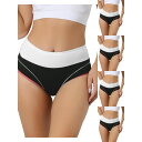 【送料無料】 アレグラ ケー レディース パンツ アンダーウェア 5 Packs Women's High Waist Underwear Stretch Br...