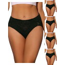 【送料無料】 アレグラ ケー レディース パンツ アンダーウェア 5 Packs Women's Lace Underwear High Waisted Bre...