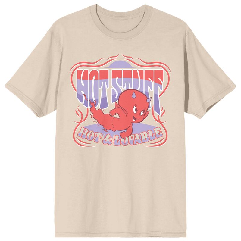 【送料無料】 ライセンス キャラクター レディース Tシャツ トップス Juniors' Hot Stuff Little Devil Tee Off Whiteのサムネイル