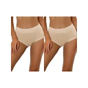 【送料無料】 アレグラ ケー レディース パンツ アンダーウェア 2 Packs Women's Cotton Underwear High-waisted L...