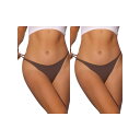 【送料無料】 アレグラ ケー レディース パンツ アンダーウェア 2 Packs Women's G-string Thongs Breathable Soft...