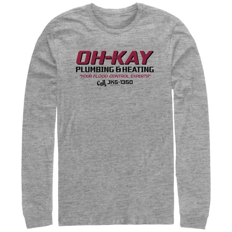 アニメキャラクター メンズ トップス Tシャツ トール ロゴ グラフィック Licensed Character Big & Tall Home Alone Oh-Kay Plumbing & Heating Logo Long Sleeve Graphic Tee Athletic Heather ヘザー