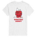 【送料無料】 ライセンス キャラクター メンズ Tシャツ トップス Men's Peanuts Christmas Snoopy Graphic Tee White(4)