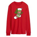 【送料無料】 ライセンス キャラクター メンズ Tシャツ トップス Men's Fair Isle Tool Stocking Long Sleeve Graphic Tee Red