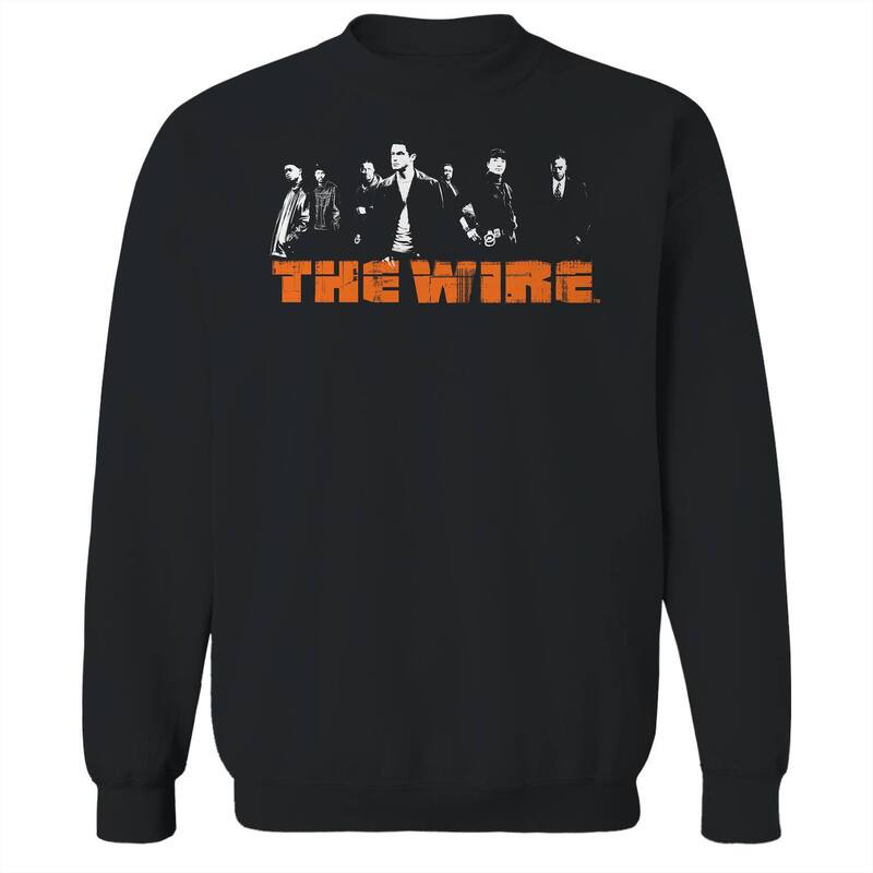 【送料無料】 ライセンス キャラクター メンズ Tシャツ トップス Men's The Wire Graphic Teehe Wire Cast The Wire Graphic Fleece Crew Sweatshirt Black