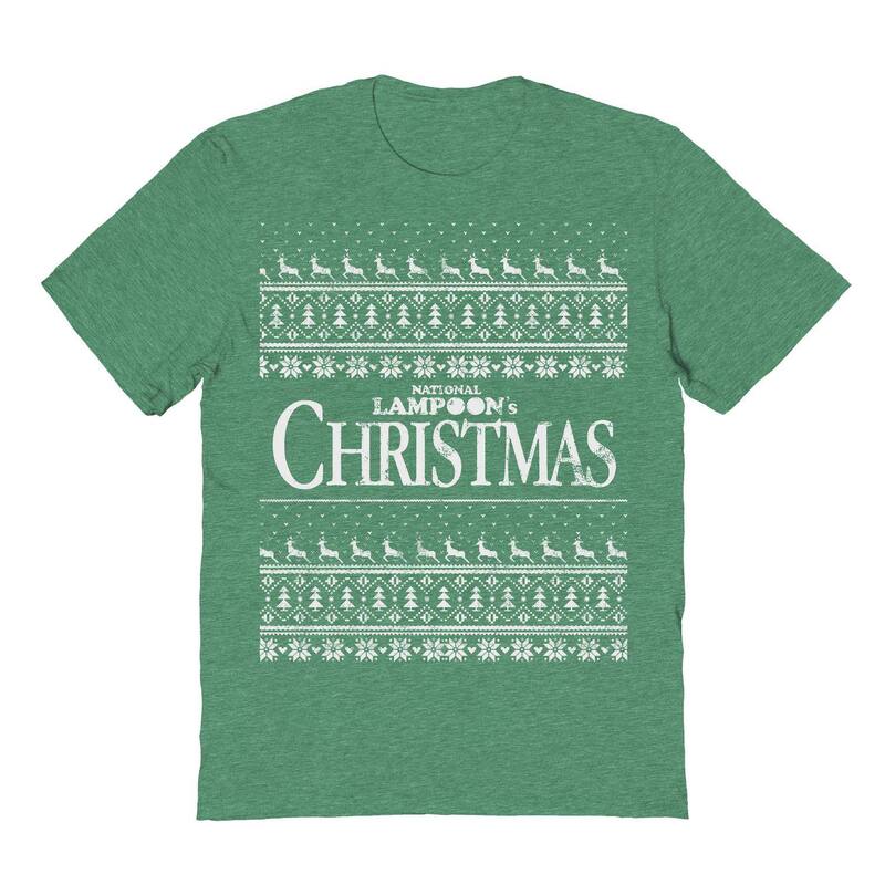 楽天ReVida 楽天市場店【送料無料】 ライセンス キャラクター メンズ Tシャツ トップス Men's Ugly Sweater Christmas National Lampoon's Christmas Vacation Graphic Tee Heather Irish Green
