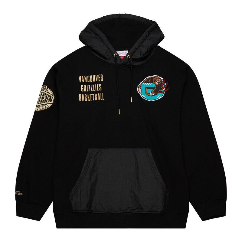 【送料無料】 ミッチェル&ネス メンズ Tシャツ トップス Men's Mitchell & Ness Black Vancouver Grizzlies Hardwood Classics Team OG 2.0 Vintage Logo Fleece Pullover Hoodie Nba Black