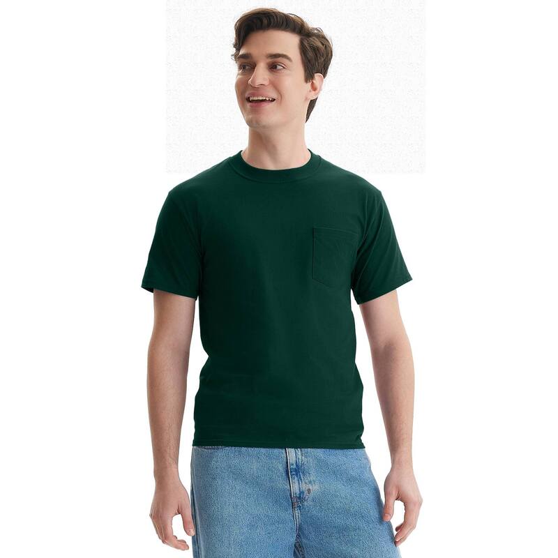 ̵ إ  T ȥåץ Men's HanesR Beefy-T 2-Pack Pocket T-Shirt D...
