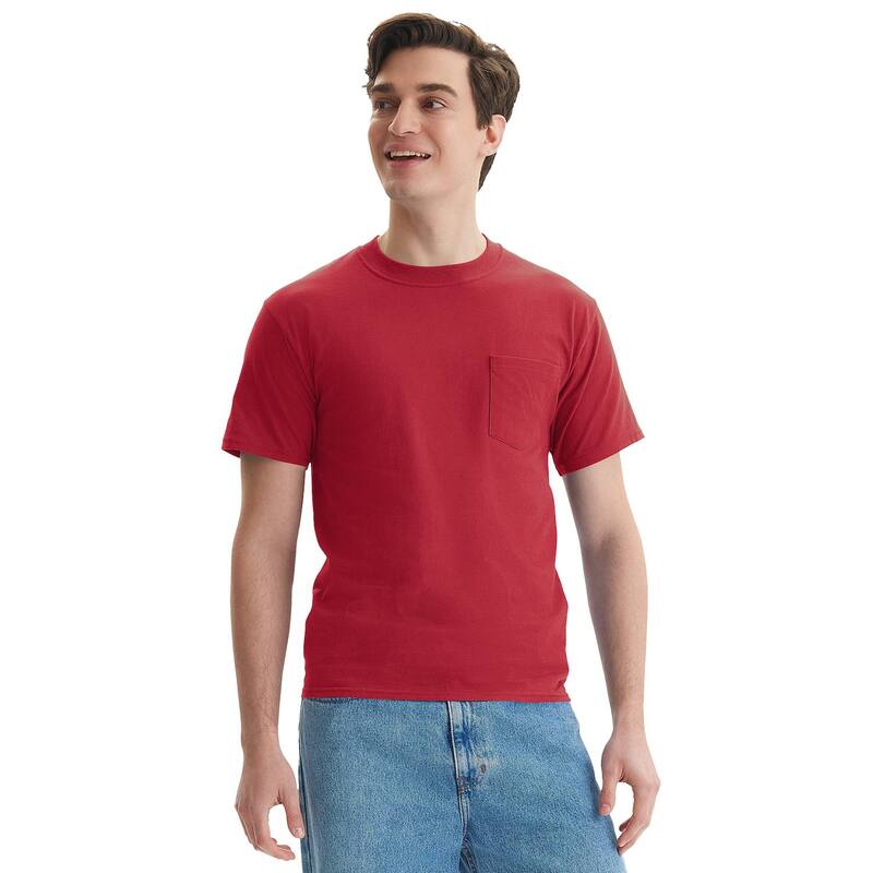 ̵ إ  T ȥåץ Men's HanesR Beefy-T 2-Pack Pocket T-Shirt D...