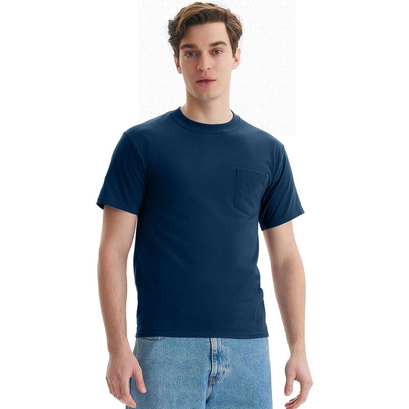 ̵ إ  T ȥåץ Men's HanesR Beefy-T 2-Pack Pocket T-Shirt N...
