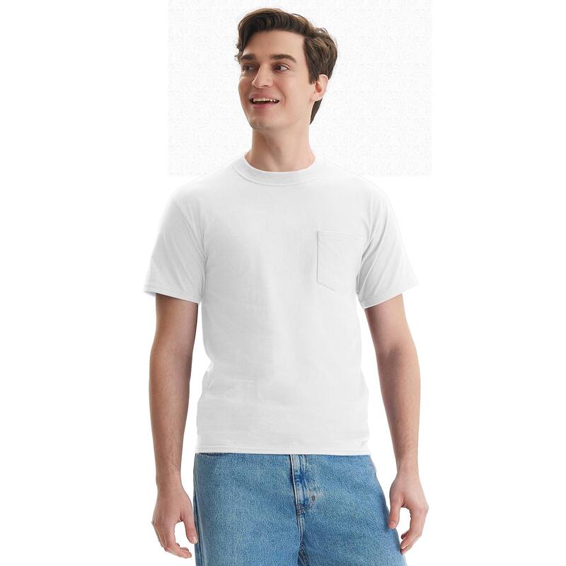 ̵ إ  T ȥåץ Men's HanesR Beefy-T 2-Pack Pocket T-Shirt W...
