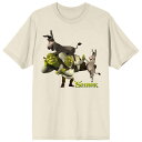 【送料無料】 ライセンス キャラクター メンズ Tシャツ トップス Men's Shrek Donkey and Shrek Graphic Tee Off White(4)