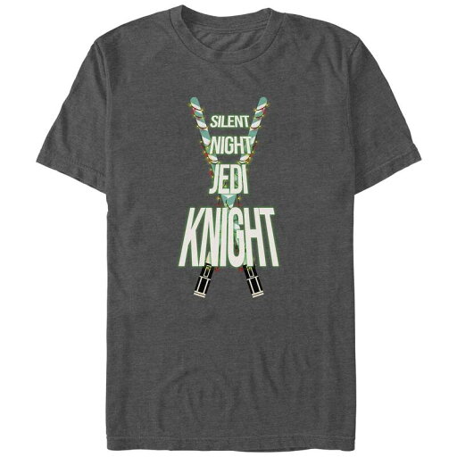 【送料無料】 スター ウォーズ メンズ Tシャツ トップス Big & Tall Star Wars Christmas Silent Night Jedi Knight Graphic Tee Charcoal Heather 【送料無料】 スター ウォーズ メンズ Tシャツ トップス Big & Tall Star Wars Christmas Silent Night Jedi Knight Graphic Tee Charcoal Heather