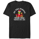 【送料無料】 ライセンス キャラクター メンズ Tシャツ トップス Men's Dr. Seuss Be The Person Your Dog Thinks You Are Graphic Tee Black