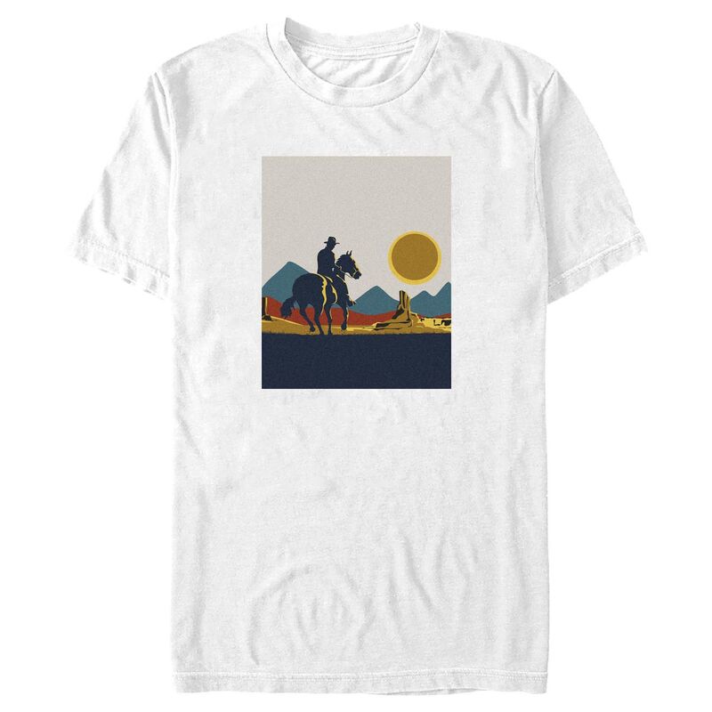 【送料無料】 アンブランデッド メンズ Tシャツ トップス Big & Tall Sunset Cowboy Graphic Tee White