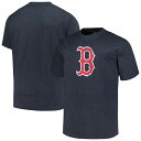 【送料無料】 プロファイル メンズ Tシャツ トップス Men's Profile Heather Navy Boston Red Sox Big & Tall Weathered Logo T-Shirt Rsx Navy