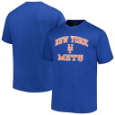 【送料無料】 プロファイル メンズ Tシャツ トップス Men's Profile Royal New York Mets Big & Tall Heart & Soul T-Shirt Met Blue
