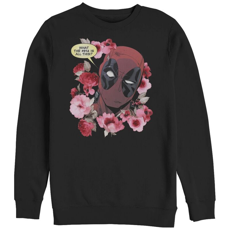 マーベル メンズ トップス Tシャツ トール フリース グラフィック Big & Tall Marvel Deadpool What Is All This Graphic Fleece Black ブラック(4)