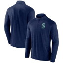 【送料無料】 プロファイル メンズ Tシャツ トップス Men's Profile Navy Seattle Mariners Big & Tall Raglan Quarter-Zip Top Mns Navy