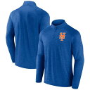 【送料無料】 プロファイル メンズ Tシャツ トップス Men's Profile Royal New York Mets Big & Tall Raglan Quarter-Zip Top Met Blue