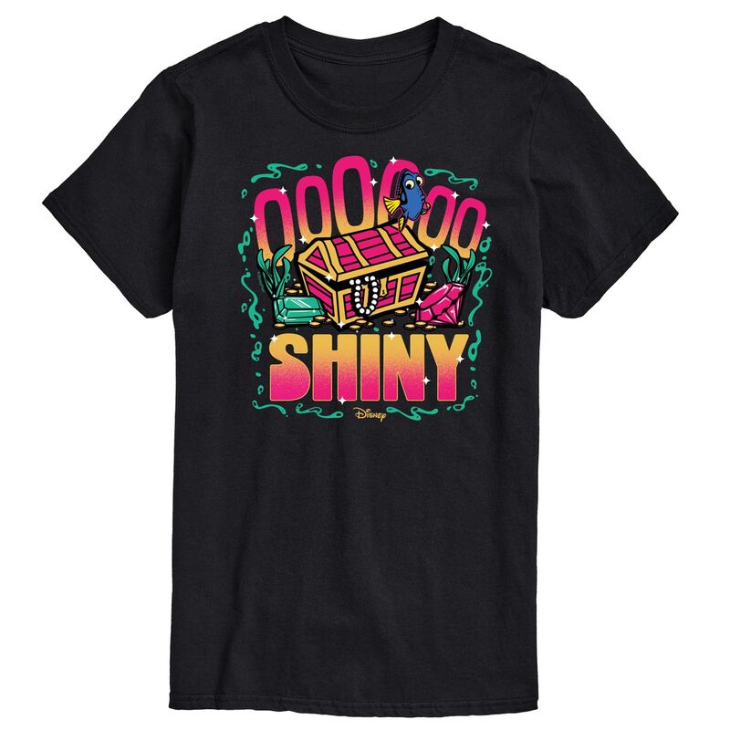 【送料無料】 ディズニー ピクサー メンズ Tシャツ トップス Disney / Pixar's Finding Nemo Dory Men's Ooooo Shiny Graphic Tee Black