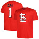 【送料無料】 プロファイル メンズ Tシャツ トップス Men's Profile Red St. Louis Cardinals Big & Tall #1 Dad T-Shirt Crd Red