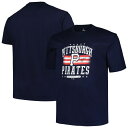 【送料無料】 プロファイル メンズ Tシャツ トップス Men's Profile Navy Pittsburgh Pirates Big & Tall Americana T-Shirt Pir Navy