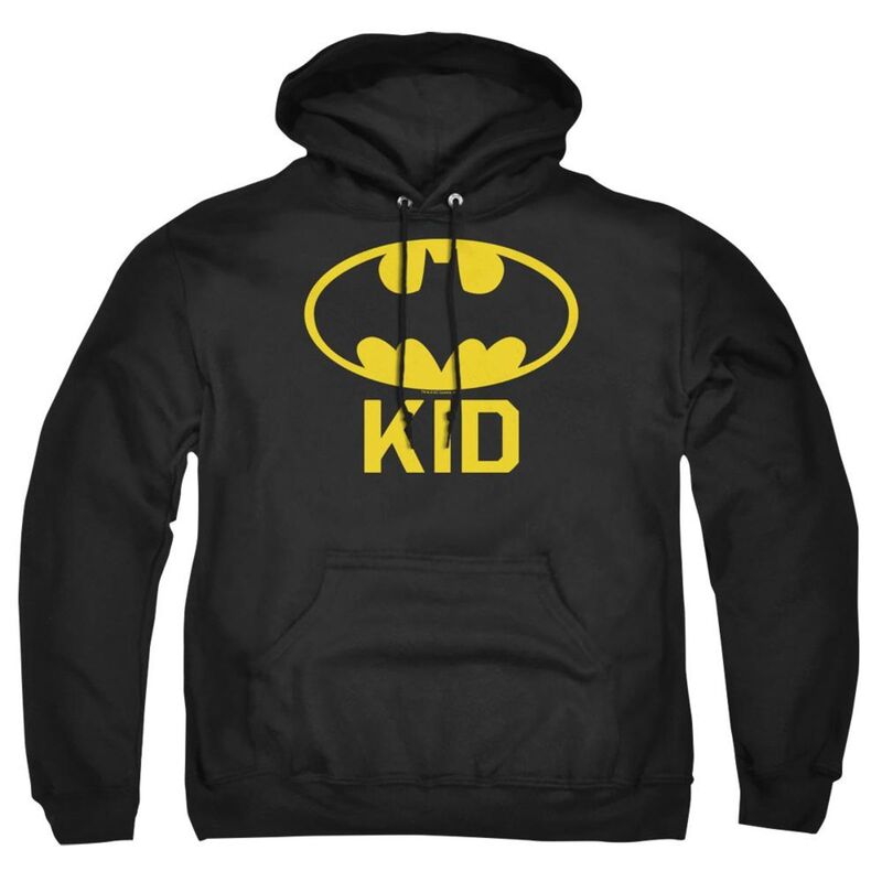 【送料無料】 ライセンス キャラクター メンズ ニット・セーター アウター Batman Bat Kid Adult Pull Over Hoodie Black