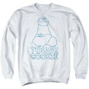 【送料無料】 ライセンス キャラクター メンズ ニット・セーター アウター Sesame Street Tough Cookie Adult Crewneck Sweatshirt White