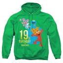 【送料無料】 ライセンス キャラクター メンズ ニット・セーター アウター Sesame Street 19th Birthday Adult Pull Over Hoodie Kelly Green(4)
