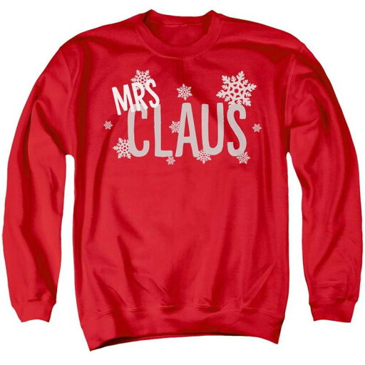 【送料無料】 ライセンス キャラクター メンズ ニット・セーター アウター Mrs Claus This Christmas Unisex Adult Crewneck Sweatshirt Sweater Red 【送料無料】 ライセンス キャラクター メンズ ニット・セーター アウター Mrs Claus This Christmas Unisex Adult Crewneck Sweatshirt Sweater Red
