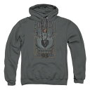 【送料無料】 ライセンス キャラクター メンズ ニット・セーター アウター Bon Jovi Keep The Faith Adult Pull Over Hoodie Charcoal