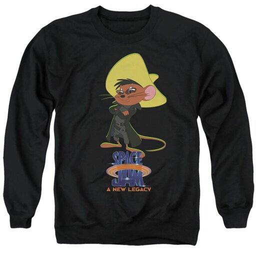 【送料無料】 ライセンス キャラクター メンズ ニット・セーター アウター Space Jam 2 Speedy Matrix Adult Crewneck Sweatshirt Black 【送料無料】 ライセンス キャラクター メンズ ニット・セーター アウター Space Jam 2 Speedy Matrix Adult Crewneck Sweatshirt Black