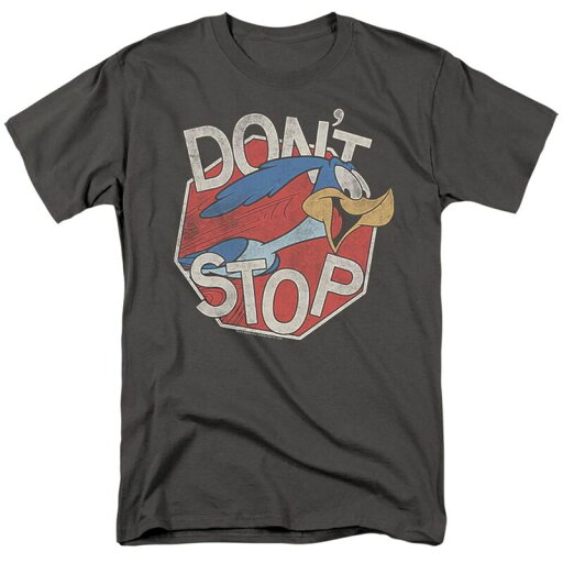 【送料無料】 ライセンス キャラクター メンズ Tシャツ トップス Looney Tunes Don't Stop Short Sleeve Adult T-shirt Charcoal 【送料無料】 ライセンス キャラクター メンズ Tシャツ トップス Looney Tunes Don't Stop Short Sleeve Adult T-shirt Charcoal