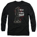 【送料無料】 ライセンス キャラクター メンズ Tシャツ トップス Friday The 13th I Wish It Was Friday Long Sleeve Adult T-shirt Black|詳細画像