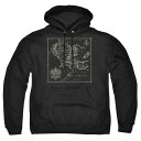 【送料無料】 ライセンス キャラクター メンズ ニット・セーター アウター Lord Of The Rings Map Of Middle Earth Adult Pull Over Hoodie Black