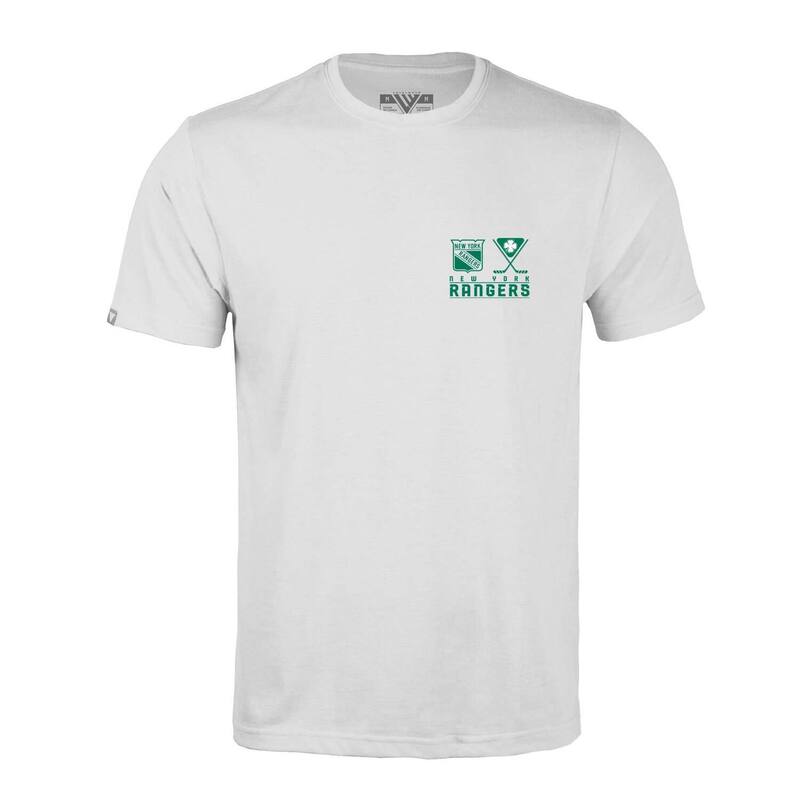 【送料無料】 レベルウェア メンズ Tシャツ トップス Men's Levelwear White New York Rangers St. Patrick's Day Richmond T-Shirt Ran White